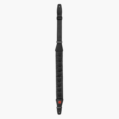 MUSIC AREA Black Widened Guitar Strap Short